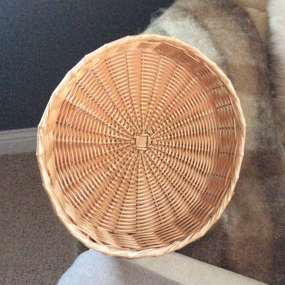 Round Shallow Natural Decor Basket 14” - Picture 3 of 7